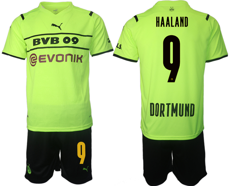 Men 2021-2022 Club Borussia Dortmund Cup green #9 Soccer Jersey